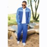 Carl Men's 2-Piece Colorblock French Terry Active Set, , large