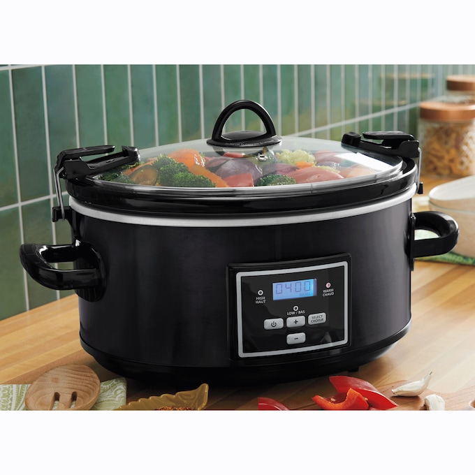 6-Quart Digital Display Slow Cooker, , large