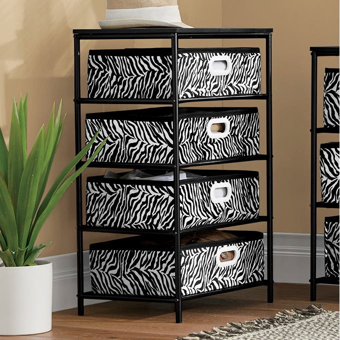 Zebra Drawer Storage Towers Seventh Avenue