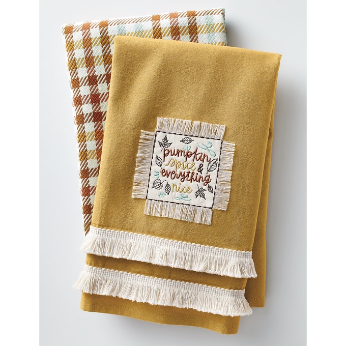 Set Of 2 Harvest Kitchen Towels, , large