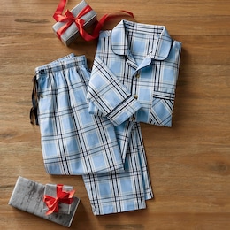 2-Piece Men&amp;#39;s Plaid Traditional PJ Set, , large