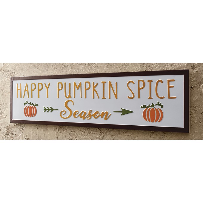 Happy Pumpkin Spice Season Enamel Sign, , large