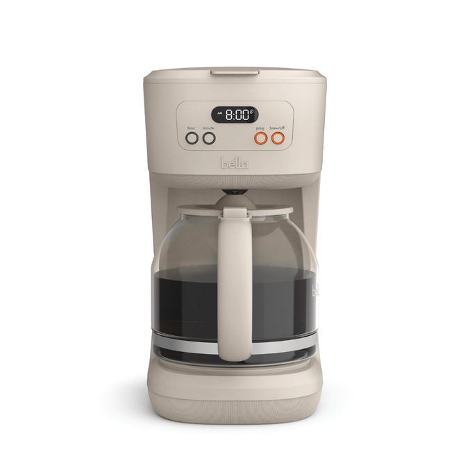 Bella 12-Cup Programmable Coffee Maker, Oatmilk, large