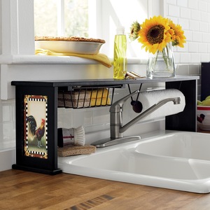 Fall Rooster Over-The-Sink Shelf, , large