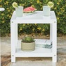 Nantucket Outdoor End Table, White, large