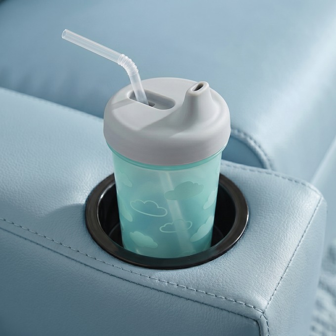 Youth Recliner with USB Ports, Slate Blue, large