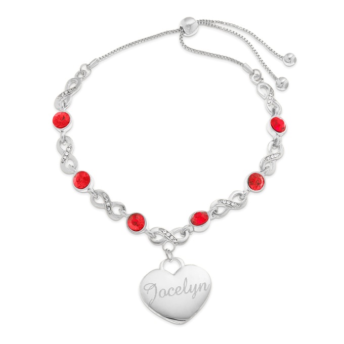Personalized Name/Birthstone Infinity Bracelet, , large