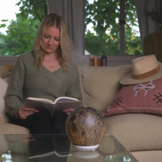 Marble Mist Ultrasonic Diffuser with LED Light, , large