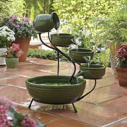 Fountains Figurines Outdoor Yard Art Seventh Avenue 3 Tier Solar Fountain
