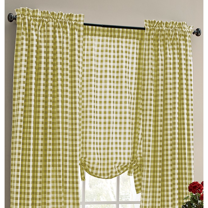 Gingham Check Tie Shade, , large