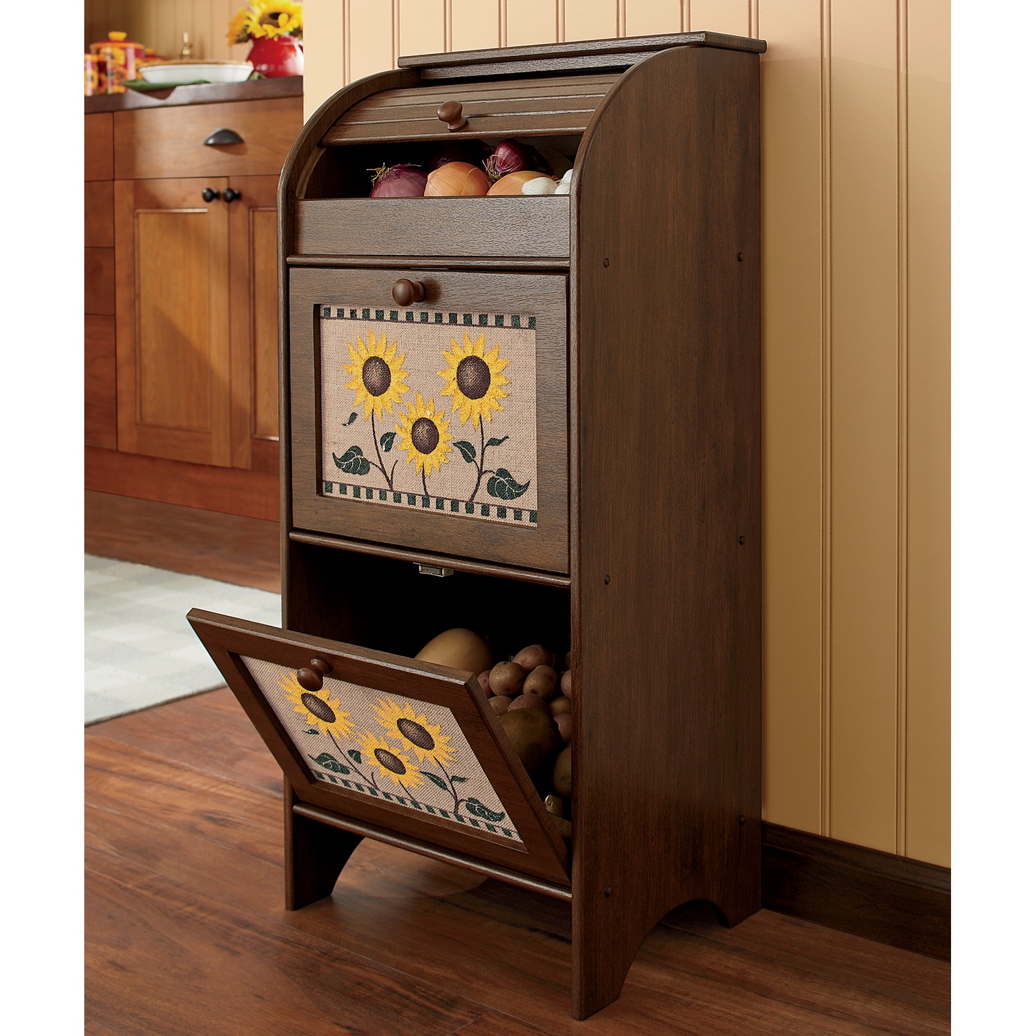 Burlap Sunflower Kitchen Accessories Seventh Avenue