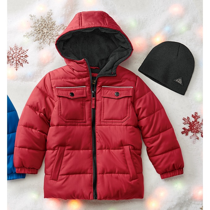 iXtreme Boys&#39; Puffer Jacket with Hat, , large