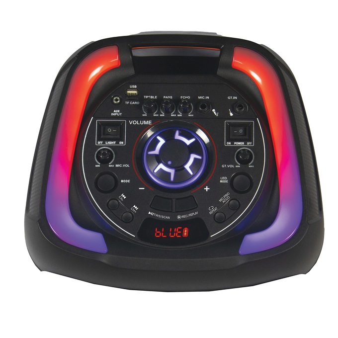IQ Sound Double-Woofer Portable DJ Speaker with Bluetooth, , large