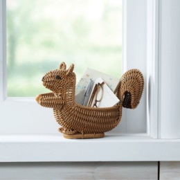 Squirrel Figural Basket, , large