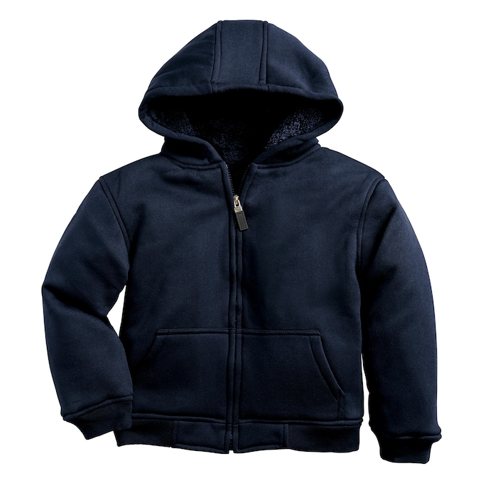 Sherpa-Lined Zip Hoodie, , large