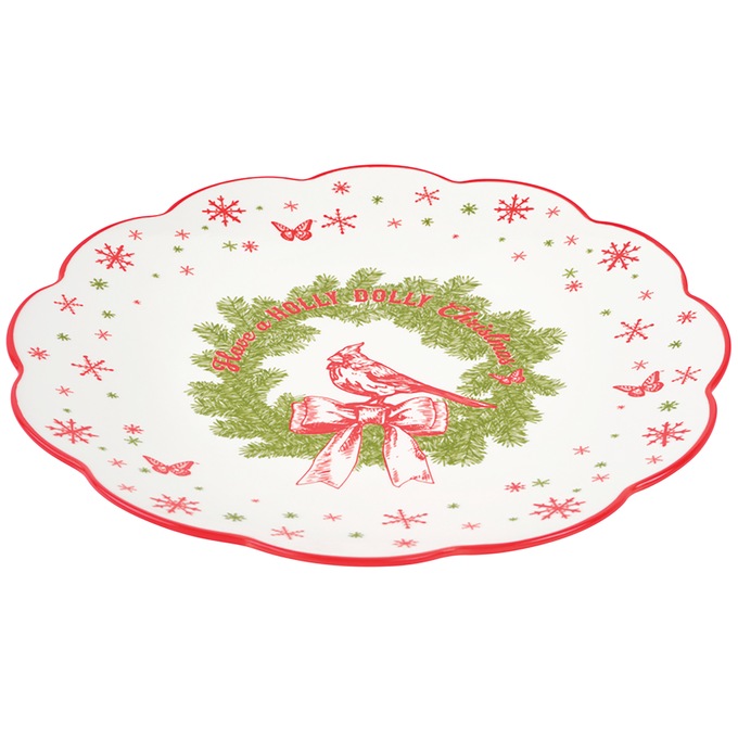 Dolly Parton Holiday Toile 13-Inch Serving Platter, , large