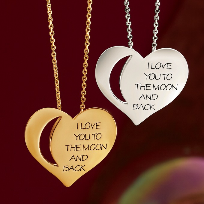 Moon/Heart Pendant, , large