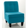 Tufted Parker Slipper Chair, Turquoise, large