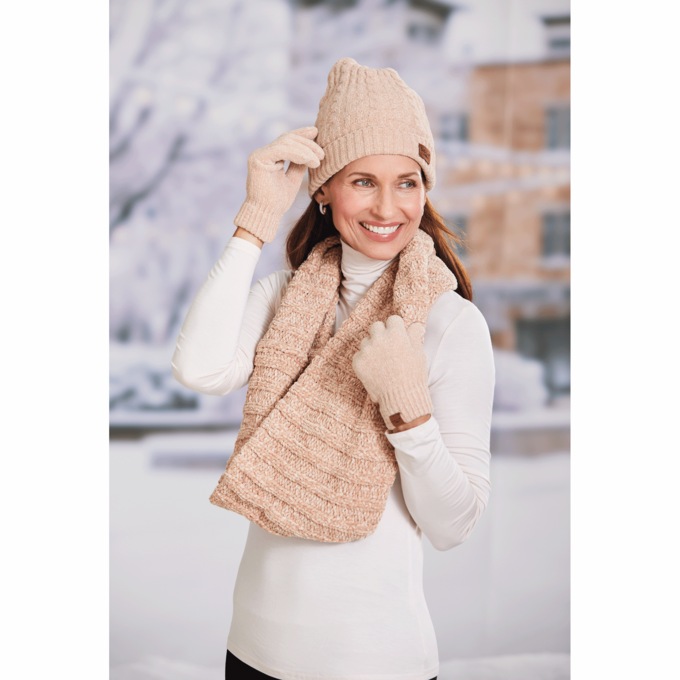 Crazy Soft Chenille Hat/Scarf/Glove Set, , large