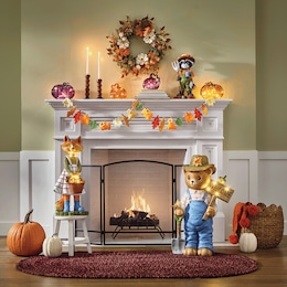 Outdoor LED Lighted Harvest Woodland Farmers - Buy All and Save, , large