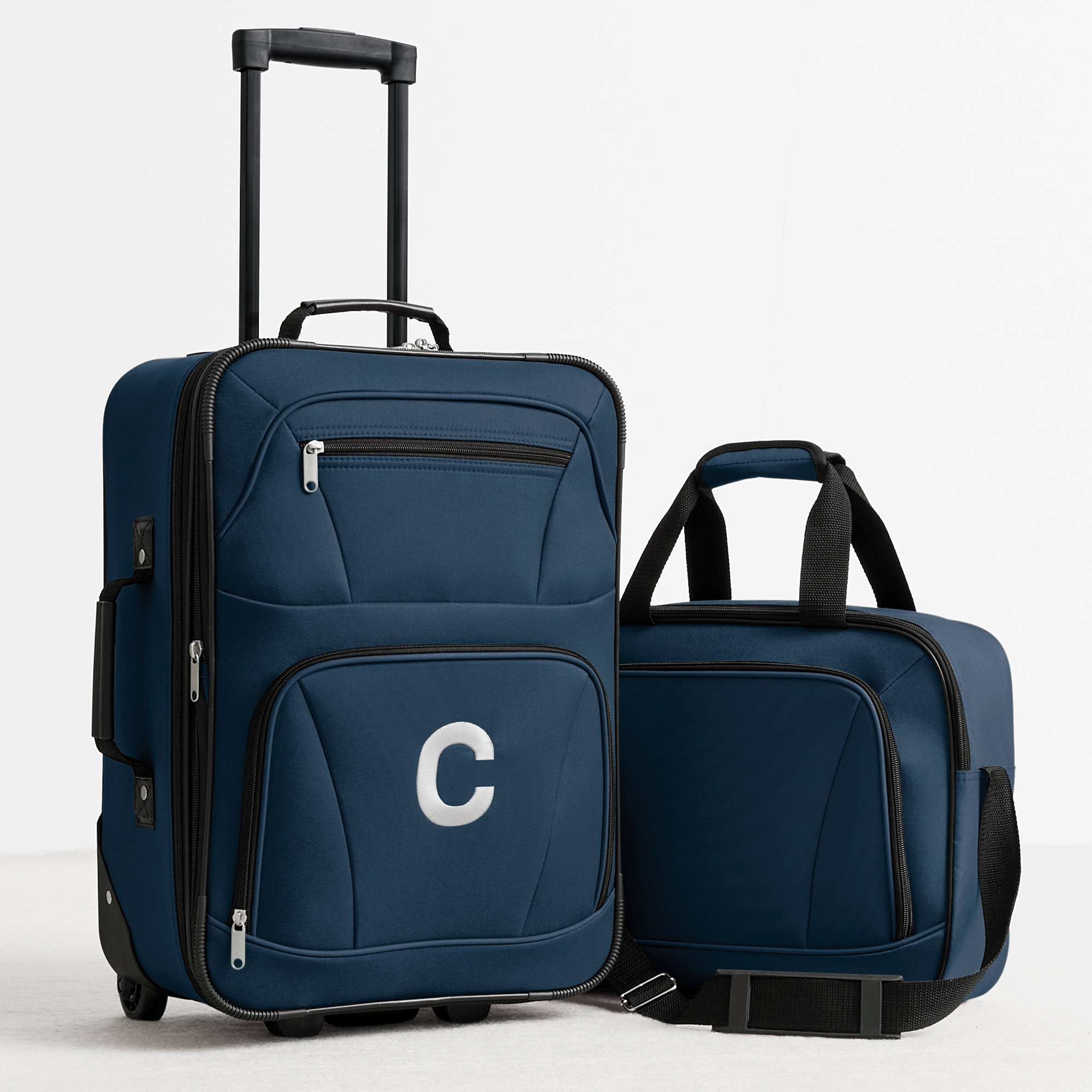 2-Piece Softside Carry-on Set, Navy, large