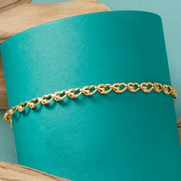 10K Gold Heart Bracelet, , large