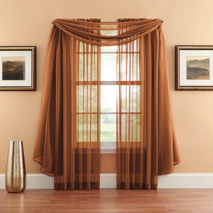 Sheer Curtain Panel, , large