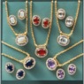Gemstone Necklace and Earring Set, , large