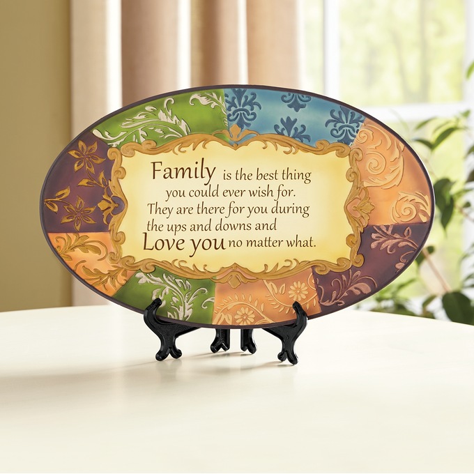 Family Plate with Stand, , large