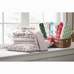 Holiday Print 2-Pack Flannel Sheet Set, , large