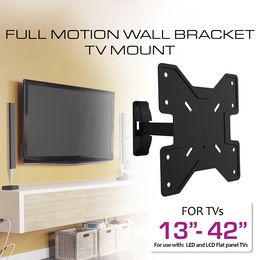 Xtreme TV Full Motion Wall Mount 13&amp;ndash;42&quot;, , large