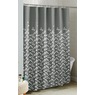 Serene Leaf Shower Curtain, Charcoal, large