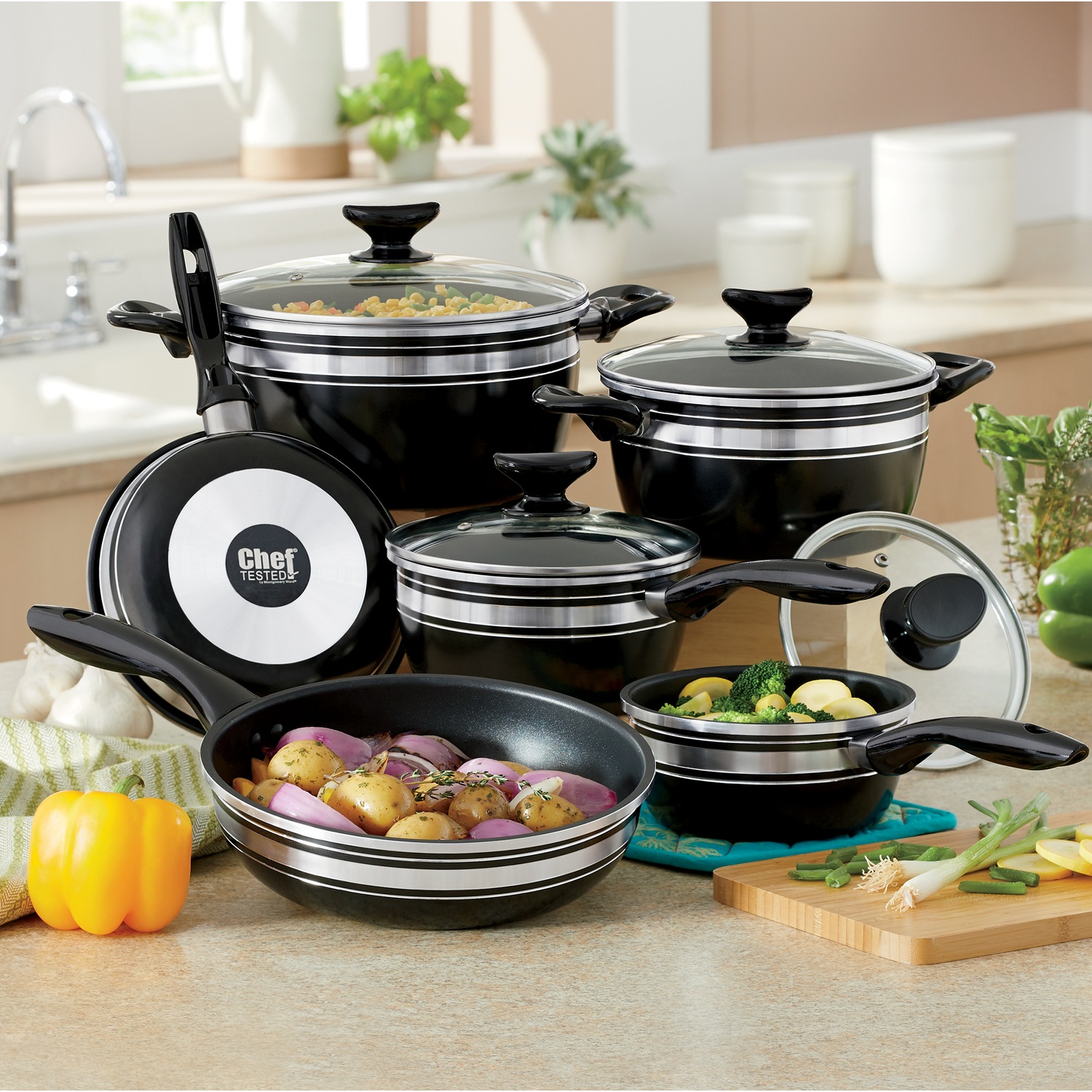 【star】スクイーズ　13点セット 10-Piece Chef Tested® Banded Cookware Set | Seventh Avenue