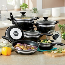 10-Piece Chef Tested&reg; Banded Cookware Set, , large