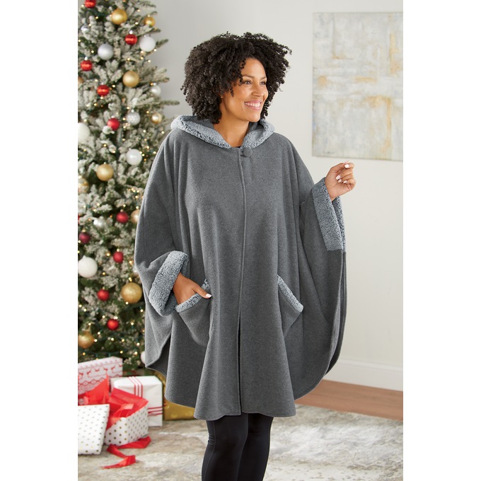 Simone Sherpa Cape and Gloves Set, , large