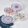 Set of 4 Mikasa Painted Medallion Appetizer Plates, , large