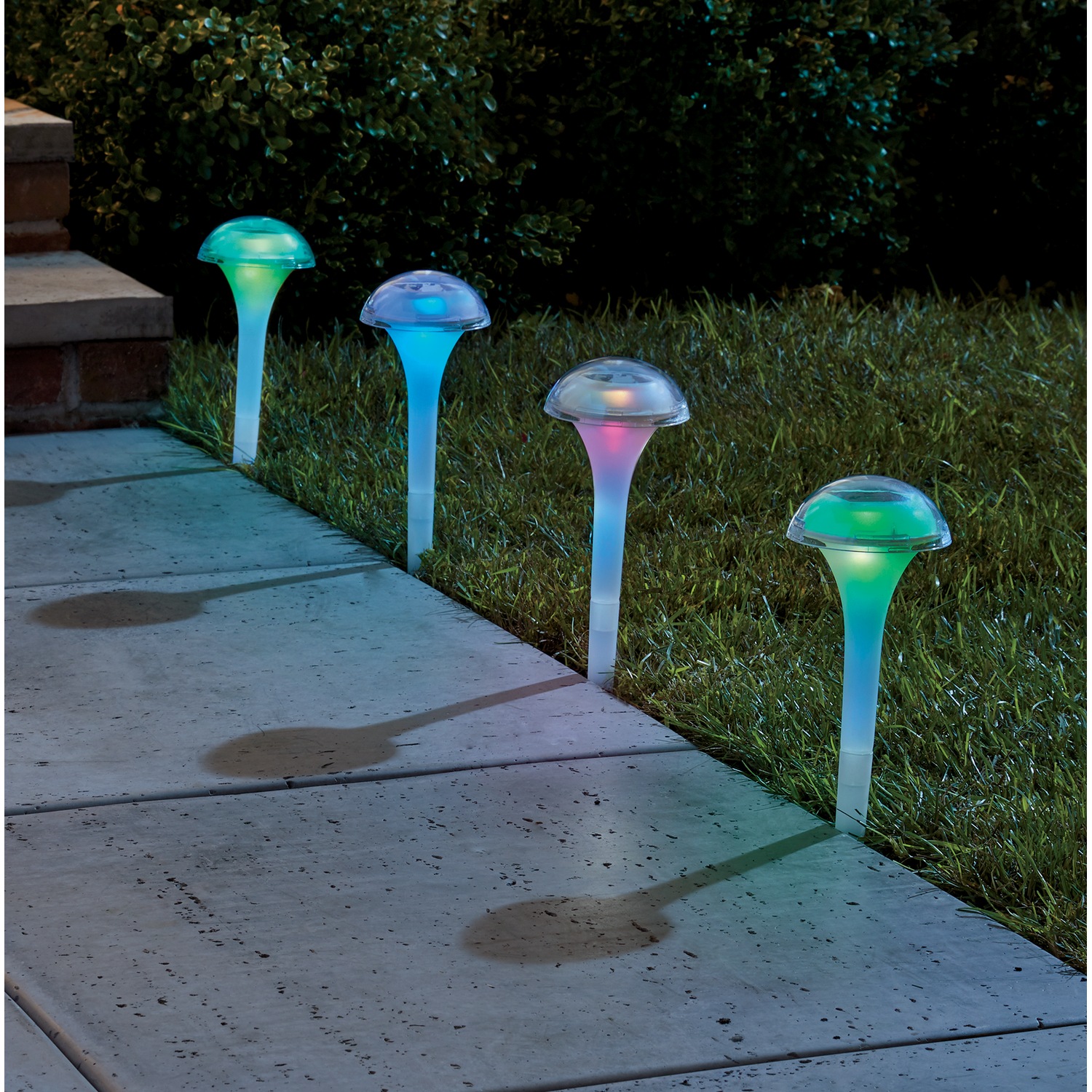 Set of 4 Color-Changing Solar Stakes | Seventh Avenue