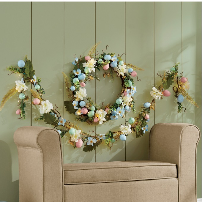 Lit Easter Garland, , large