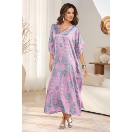Alluring Long Caftan with V-Neck, , large