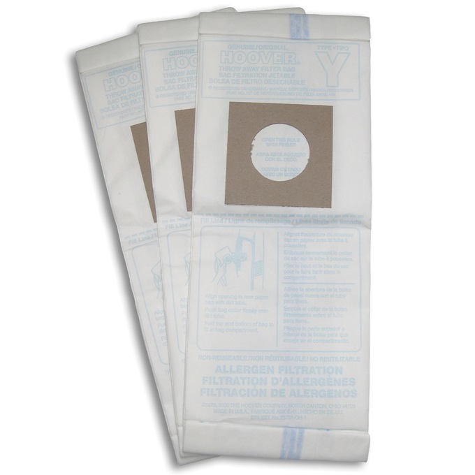 Tempo Bagged Upright Vacuum and 3Pack Replacement Bags by Hoover