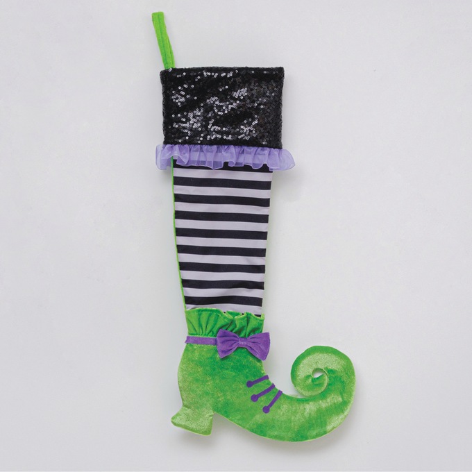 Witches&rsquo; Feet Treat Stockings, Green, large