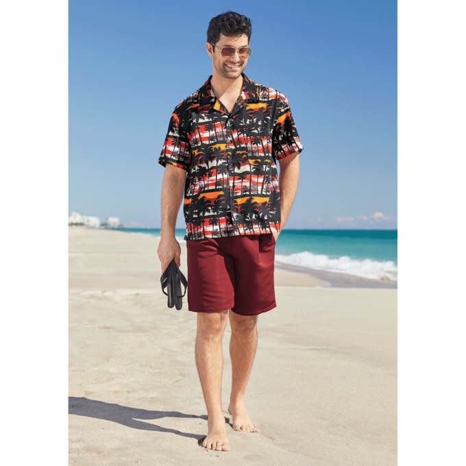 Outdoor Short-Sleeve Camp Shirt, , large