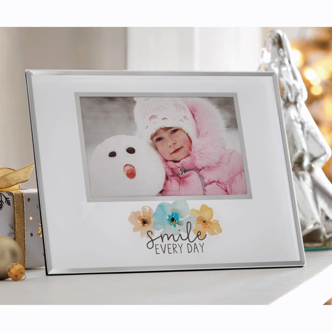 Graceful Love Smile Glass Photo Frame, , large