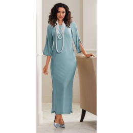 Pearl-Trim Maxi Dress, , large