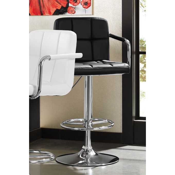 Boyd Swivel Bar Stool, Black, large