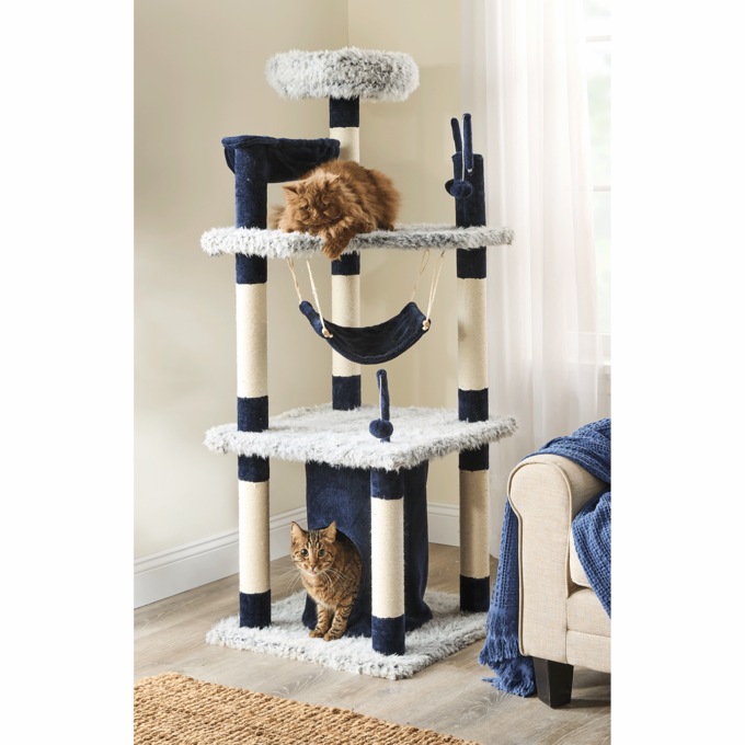 Siberian Mountain Cat Tree, Navy, large