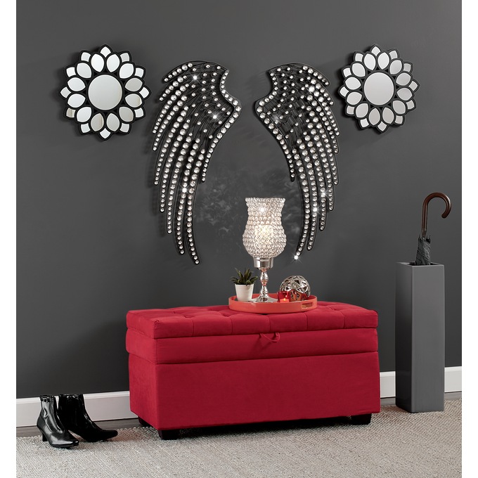 2-Piece Jeweled Wings Wall D&eacute;cor Set, , large