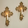 Set of 2 Golden Cross Taper Sconces, , large
