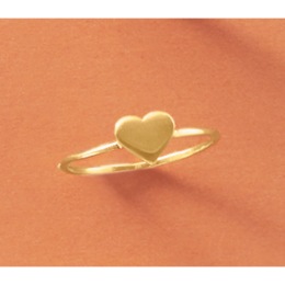 10K Gold Heart Ring, , large