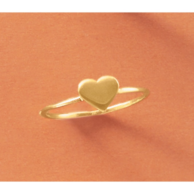 10K Gold Heart Ring, , large